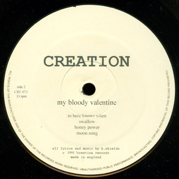 My Bloody Valentine - My Bloody Valentine | Creation Records (CRE 073) - 4 My Bloody Valentine - My Bloody Valentine | Creation Records (CRE 073) - 4