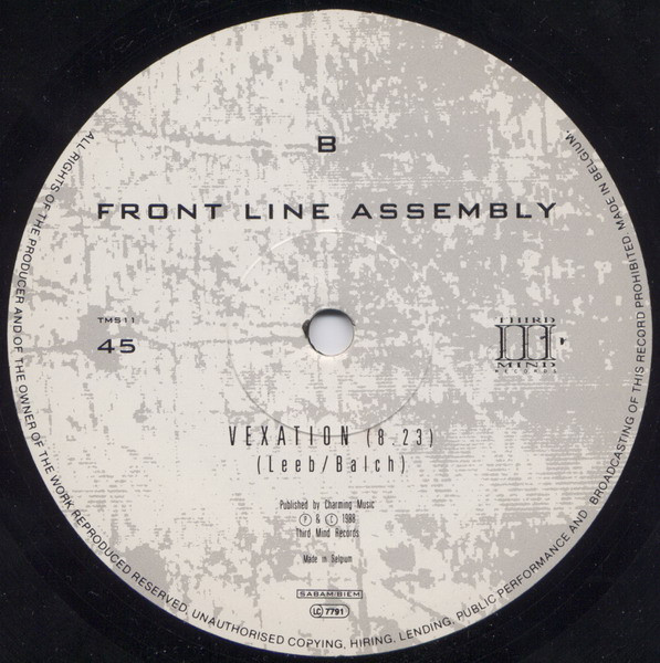 Front Line Assembly - Digital Tension Dementia | Third Mind Records (TMS 11) - 4
