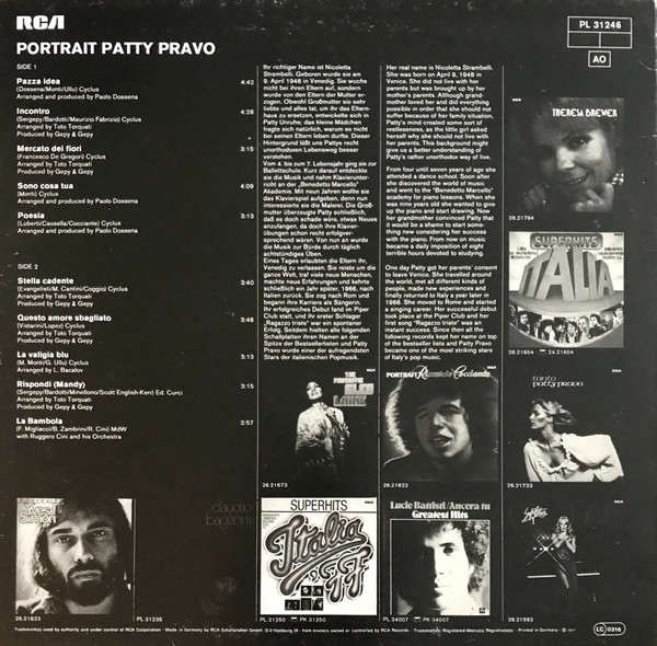 Patty Pravo - Portrait | RCA (PL 31246) - 2 Patty Pravo - Portrait | RCA (PL 31246) - 2