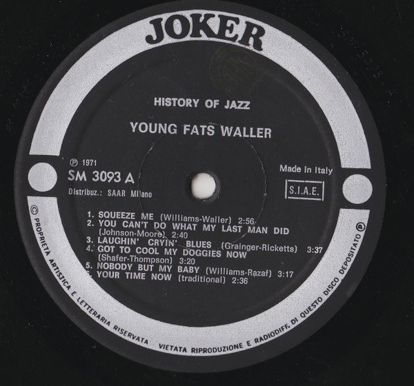Fats Waller - Young Fats Waller | Joker (SM 3093) - 4