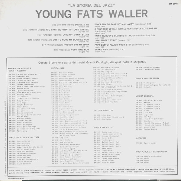 Fats Waller - Young Fats Waller | Joker (SM 3093) - 2