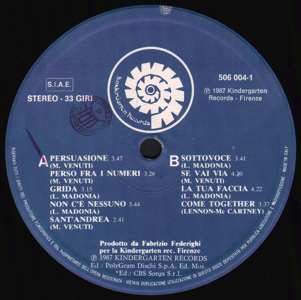 Denovo - Persuasione | KinderGarten Records (506 004-1) - 3