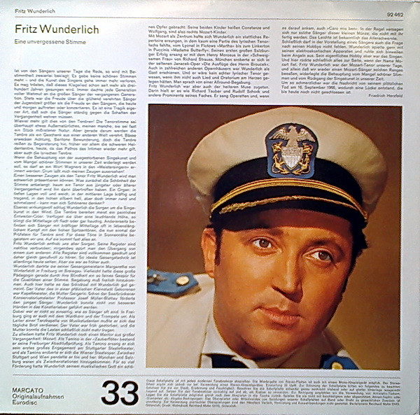 Fritz Wunderlich - Eine Unvergessene Stimme | Marcato (92 462) - 2 Fritz Wunderlich - Eine Unvergessene Stimme | Marcato (92 462) - 2
