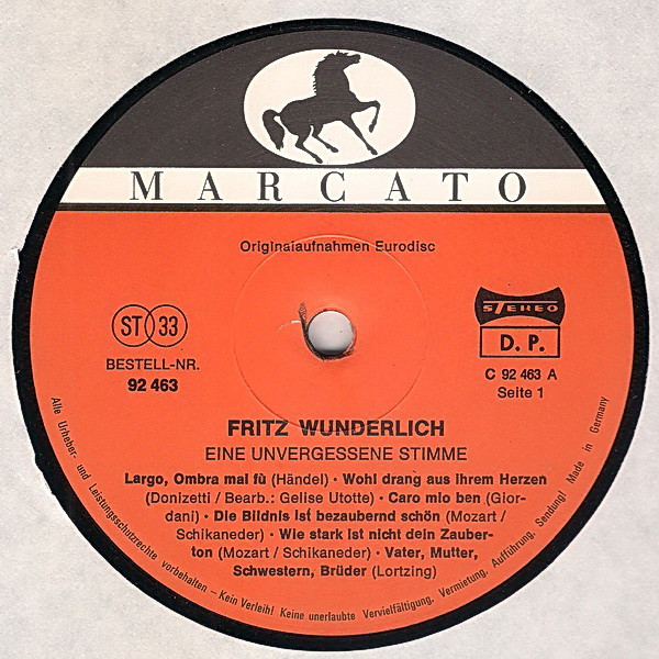 Fritz Wunderlich - Eine Unvergessene Stimme | Marcato (92 462) - 3 Fritz Wunderlich - Eine Unvergessene Stimme | Marcato (92 462) - 3