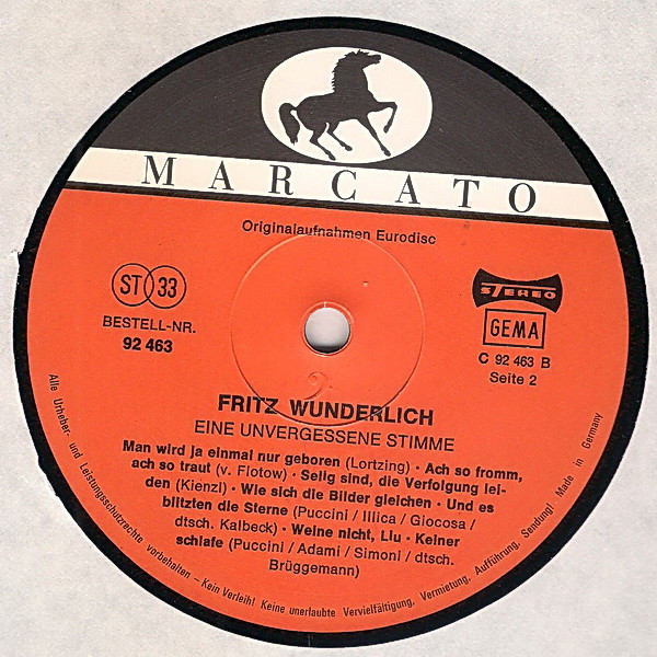 Fritz Wunderlich - Eine Unvergessene Stimme | Marcato (92 462) - 4 Fritz Wunderlich - Eine Unvergessene Stimme | Marcato (92 462) - 4