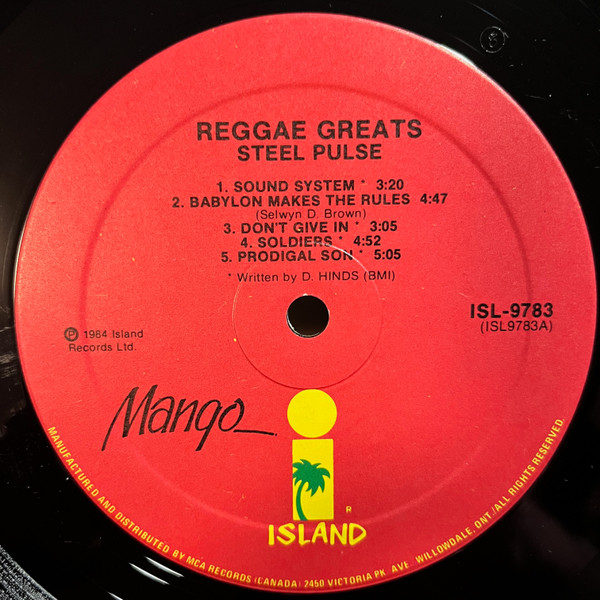 Steel Pulse - Reggae Greats | Mango (ISL 9783) - 3 Steel Pulse - Reggae Greats | Mango (ISL 9783) - 3