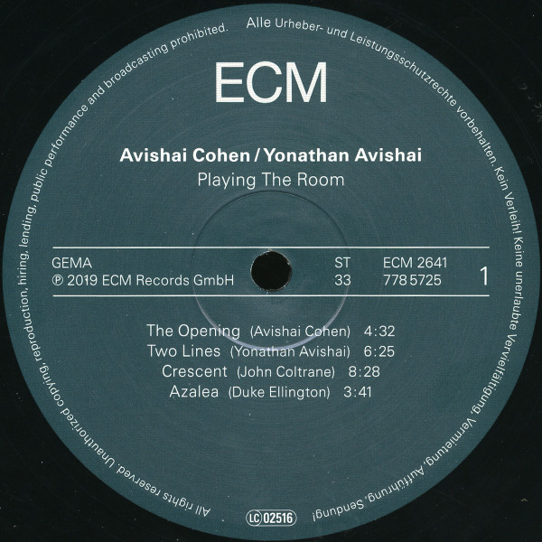Avishai E. Cohen / Yonathan Avishai - Playing The Room | ECM Records (ECM 2641) - 3