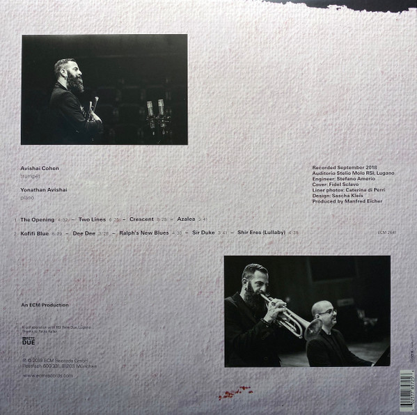 Avishai E. Cohen / Yonathan Avishai - Playing The Room | ECM Records (ECM 2641) - 2
