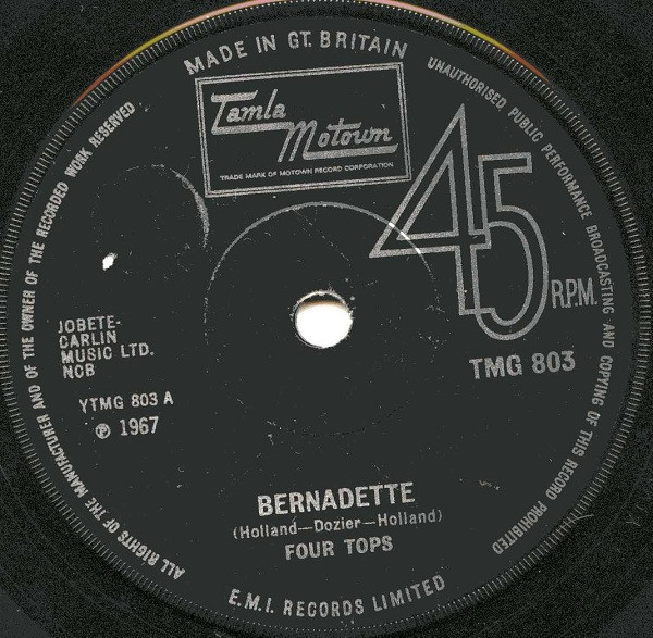 Four Tops - Bernadette | Tamla Motown (TMG 803)