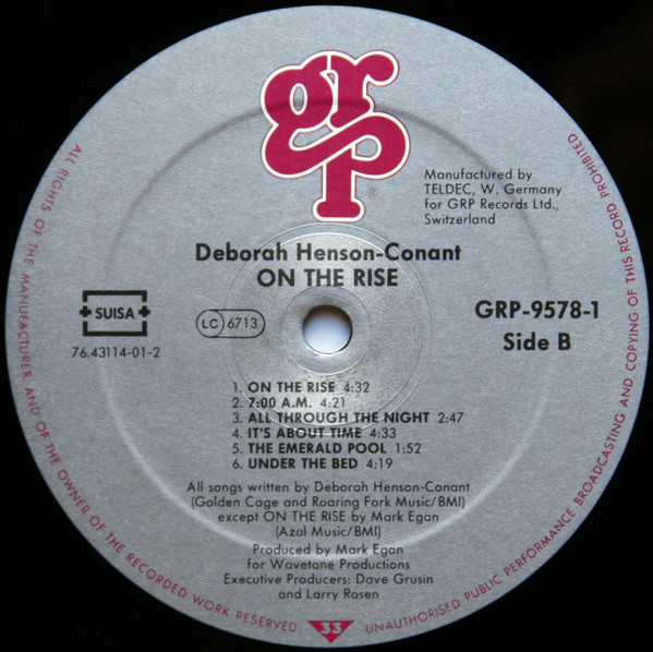 Deborah Henson-Conant - On The Rise | GRP (GRP-9578-1) - 4