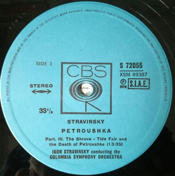 Igor Stravinsky , Columbia Symphony Orchestra - Petroushka (Complete) | CBS (S 72055) - 4