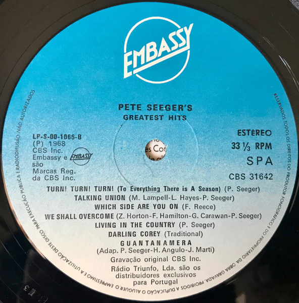 Pete Seeger - Pete Seeger's Greatest Hits | CBS (31642) - 4
