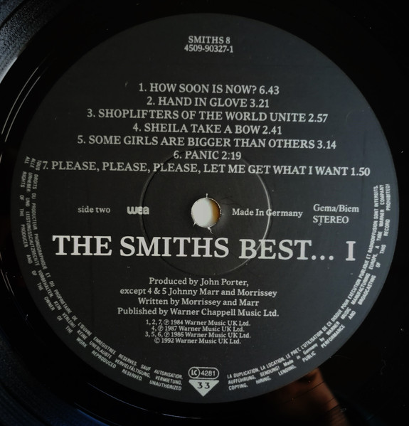 The Smiths - Best... I | WEA (4509 90327-1) - 4 The Smiths - Best... I | WEA (4509 90327-1) - 4