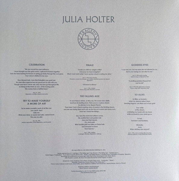 Julia Holter - Tragedy | Domino (REWIGLP87) - 2