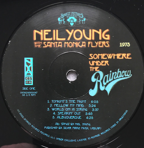 Neil Young With The Santa Monica Flyers - Somewhere Under The Rainbow (Nov. 5. 1973) (2LP) [Vinyl] | Shakey Pictures Records (0936224885047) - 4