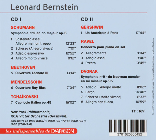 Leonard Bernstein Dirige Robert Schumann , Ludwig van Beethoven , Felix Mendelssohn-Bartholdy , Antonín Dvořák , Pyotr Ilyich Tchaikovsky , Maurice Ravel Et George Gershwin - Untitled | Diapason (N° 105) - 4