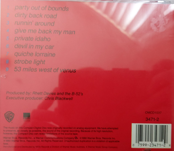 The B-52's - Wild Planet CD | Warner Bros. Records (3471-2) - 2 The B-52's - Wild Planet CD | Warner Bros. Records (3471-2) - 2
