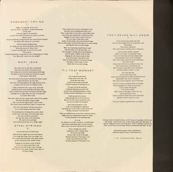 Marshall Crenshaw - Mary Jean & 9 Others LP | Warner Bros. Records (9 25583-1) - 4 Marshall Crenshaw - Mary Jean & 9 Others LP | Warner Bros. Records (9 25583-1) - 4