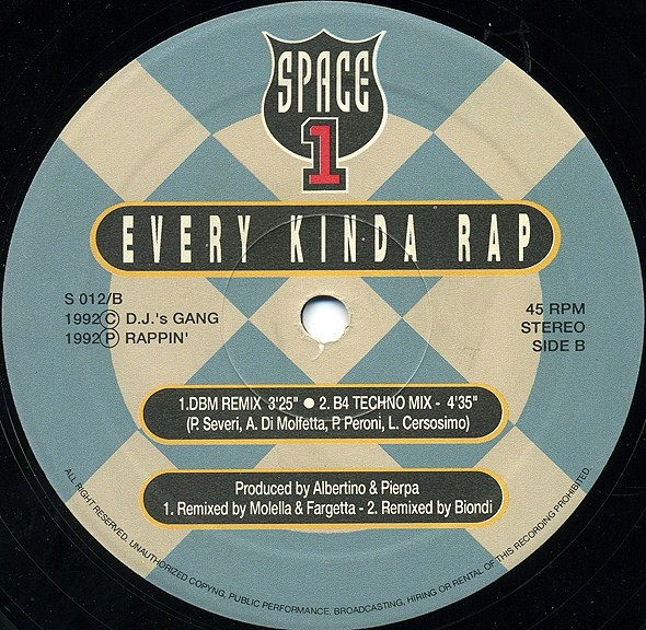 Space 1 - Every Kinda Rap (Remix) | Rappin' Records (S 012) - 3