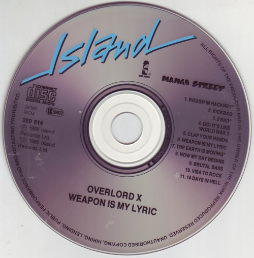 Overlord X - Weapon Is My Lyric | Island Records (259 614) - 2