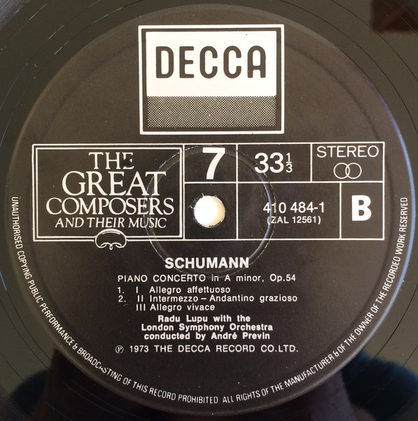 Symphony No. 1 In B-Flat Major, Opus 38 ('Spring') D.759 / Piano Concerto In A Minor, Opus 54