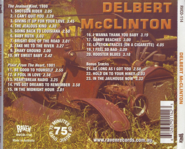 Delbert McClinton - The Jealous Kind / Plain' From The Heart CD | Raven Records (RVCD-114) - 2