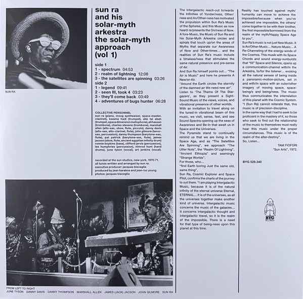 The Sun Ra Arkestra - The Solar-myth Approach (Vol 1) | BYG Records (529.340) - 3 The Sun Ra Arkestra - The Solar-myth Approach (Vol 1) | BYG Records (529.340) - 3