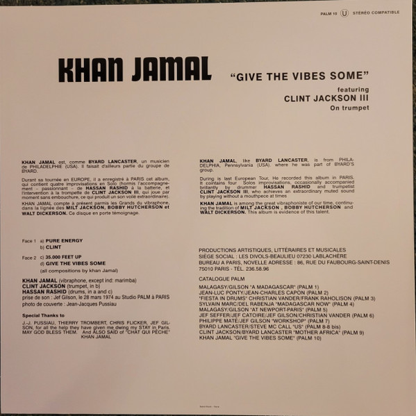Khan Jamal - Give The Vibes Some | seriE.WOC (PALM 10) - 2