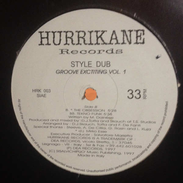 Style Dub - Groove Exciting Vol. 1 | Hurrikane Records (HRK 003) - 2 Style Dub - Groove Exciting Vol. 1 | Hurrikane Records (HRK 003) - 2