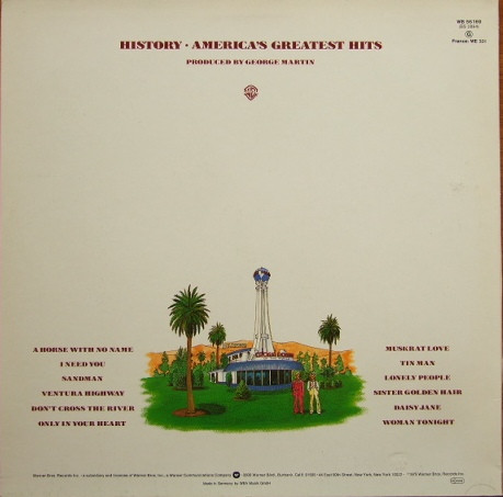 America - History · America's Greatest Hits | Warner Bros. Records (WB 56 169) - 2 America - History · America's Greatest Hits | Warner Bros. Records (WB 56 169) - 2