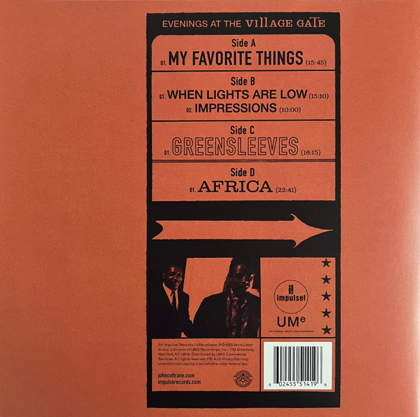 John Coltrane With Eric Dolphy - Evenings At The Village Gate | Impulse! (B0037785-01) - 2 John Coltrane With Eric Dolphy - Evenings At The Village Gate | Impulse! (B0037785-01) - 2