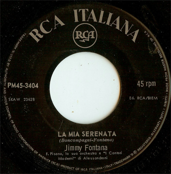Jimmy Fontana - La Mia Serenata / Per Vivere Insieme | RCA Italiana (PM45 3404) - 3