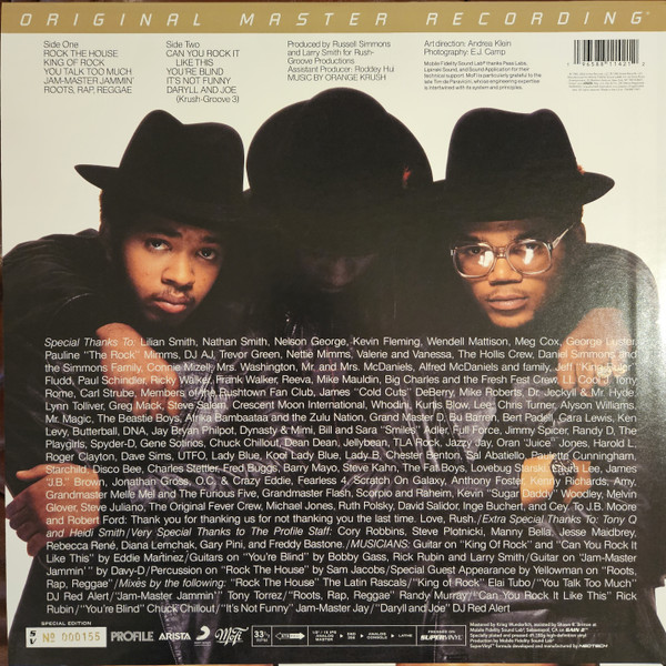 Run-DMC - King Of Rock | Mobile Fidelity Sound Lab (MFSV 1-535) - 2