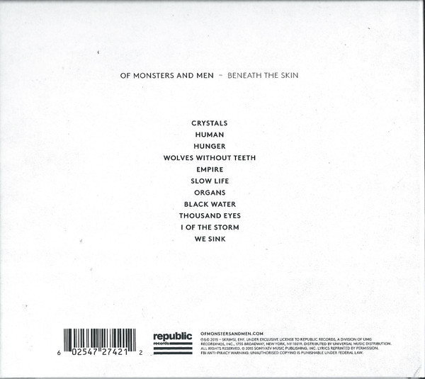 Of Monsters And Men - Beneath The Skin [CD] | Republic Records (B0022971-02) - 2
