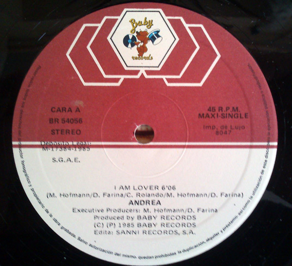 Andrea - I'm A Lover - Soy Un Ligón | Baby Records (BR 54056) - 3