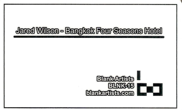 Jared Wilson - Bangkok Four Seasons Hotel | Blank Artists (BLNK-15) - 3 Jared Wilson - Bangkok Four Seasons Hotel | Blank Artists (BLNK-15) - 3