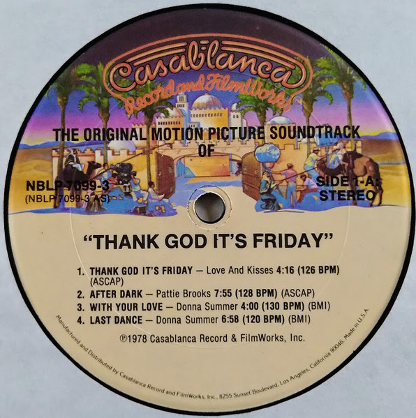 Various - Thank God It's Friday (The Original Motion Picture Soundtrack) | Casablanca (NBLP-7099) - 3