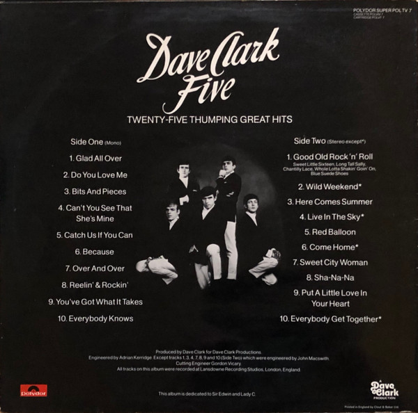 The Dave Clark Five - 25 Thumping Great Hits | Polydor (POLTV 7) - 2 The Dave Clark Five - 25 Thumping Great Hits | Polydor (POLTV 7) - 2
