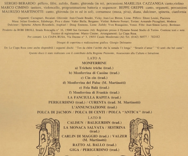 La Ciapa Rusa - Faruaji | Robi Droli (RD 004) - 2