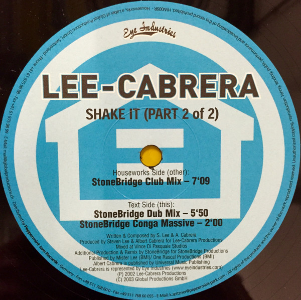 Lee-Cabrera - Shake It (Part 2 Of 2) | Houseworks (HW009R) - 2 Lee-Cabrera - Shake It (Part 2 Of 2) | Houseworks (HW009R) - 2
