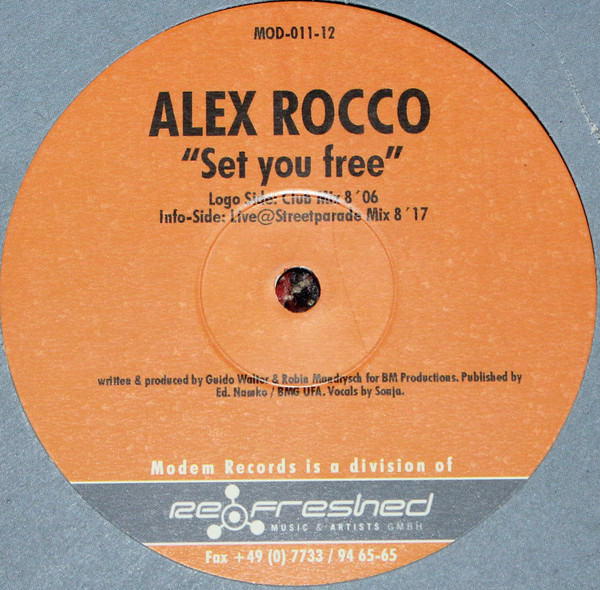 Alex Rocco - Set You Free | Modem Records (MOD-011-12) - main