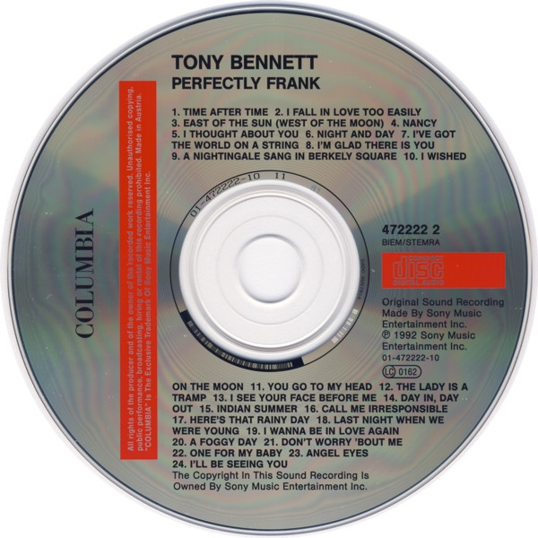 Tony Bennett - Perfectly Frank | Columbia (472222 2) - 3