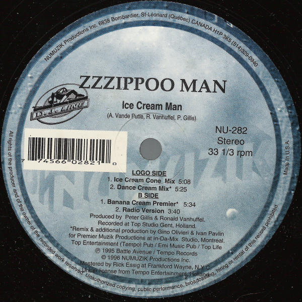 Zzzippoo Man - Ice Cream Man | Numuzik Inc. (NU-282) - main