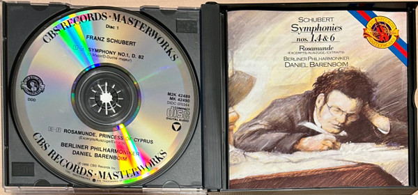 Franz Schubert / Daniel Barenboim , Berliner Philharmoniker - Schubert: Symphonies Nos. 1, 4 & 6 / Rosamunde (Excerpts) (2CD) [CD] | CBS Masterworks (M2K 42489) - 3