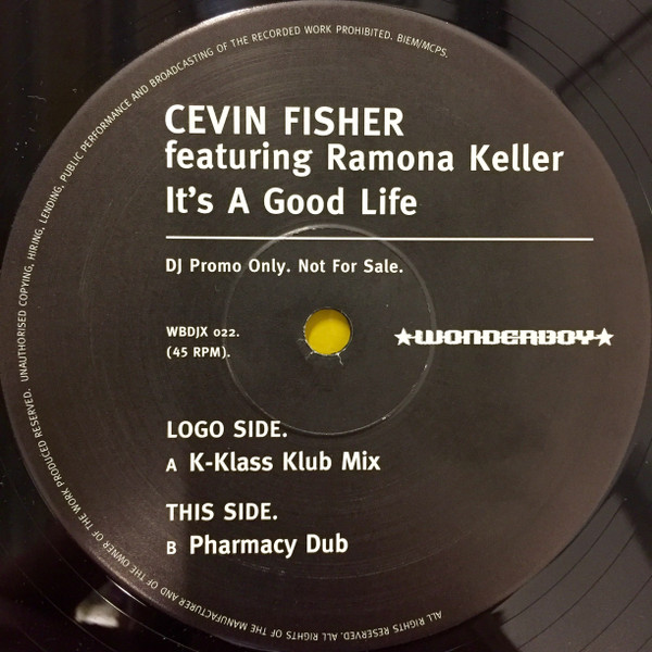 Cevin Fisher - It's A Good Life (K-Klass Mixes) | Wonderboy (WBDJX 022) - 3
