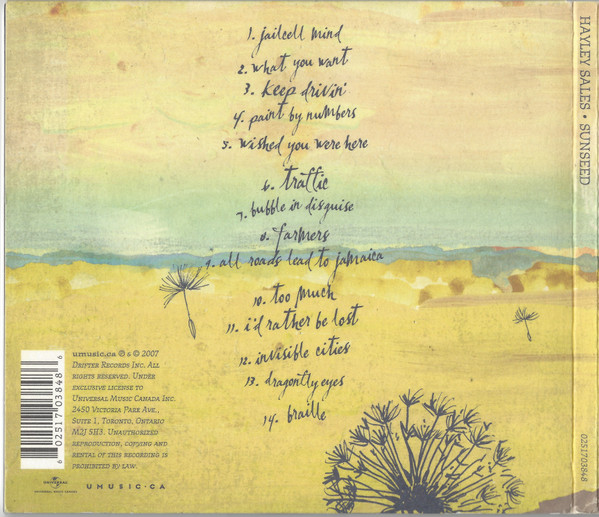 Hayley Sales - Sunseed | Universal (0251703848) - 2 Hayley Sales - Sunseed | Universal (0251703848) - 2