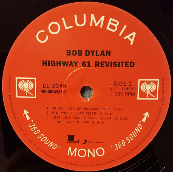 Bob Dylan - Highway 61 Revisited | Columbia (CL 2389) - 3