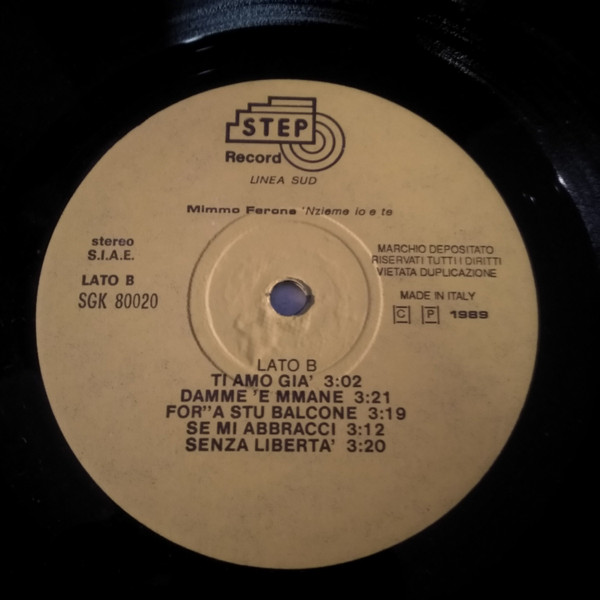 Mimmo Ferone - 'Nzieme Io E Te | Step Record (SGL 80020) - 4 Mimmo Ferone - 'Nzieme Io E Te | Step Record (SGL 80020) - 4