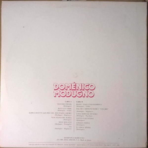 Domenico Modugno - Éxitos Inolvidables | Doblon (50.1485) - 2