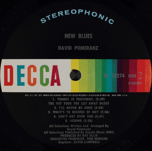 David Pomeranz - New Blues | Decca (DL 75274) - 4 David Pomeranz - New Blues | Decca (DL 75274) - 4